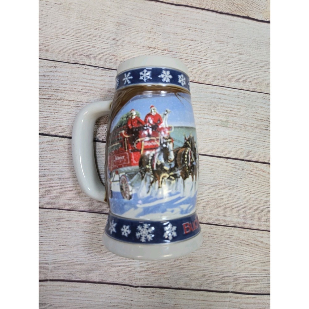 Budweiser Lighting the Way Home 1995 Holiday‎ Stein Signature Edition Vintage